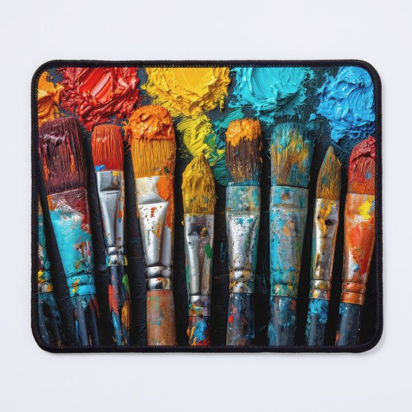 Item preview, Paint Brushes with Dabs of Paint - Jigsaw Puzzle designed and sold by jecphotography and art.
