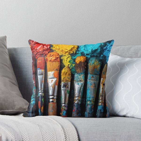 Item preview, Paint Brushes with Dabs of Paint - Jigsaw Puzzle designed and sold by jecphotography and art.