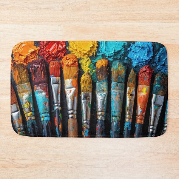 Item preview, Paint Brushes with Dabs of Paint - Jigsaw Puzzle designed and sold by jecphotography and art.