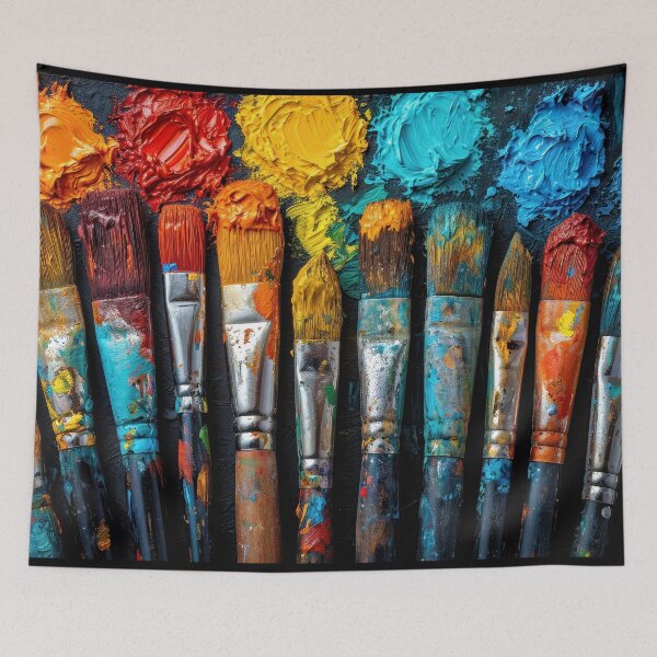 Item preview, Paint Brushes with Dabs of Paint - Jigsaw Puzzle designed and sold by jecphotography and art.
