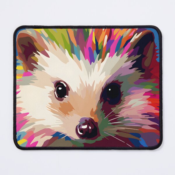 Item preview, Hedgehog portrait art. animal colorful. Animal throw pillow.  designed and sold by formform.