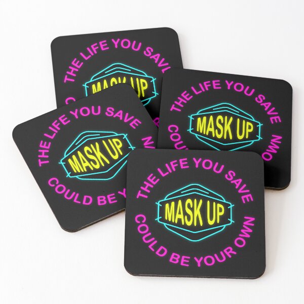 Item preview, The life you save could be your own - mask up (neon combo) designed and sold by sarahwlongcovid.