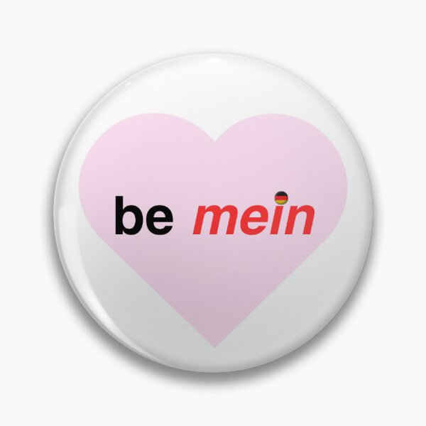 Item preview, "Be mein" German Pink Heart Valentine's Day designed and sold by pineywoodsshop.