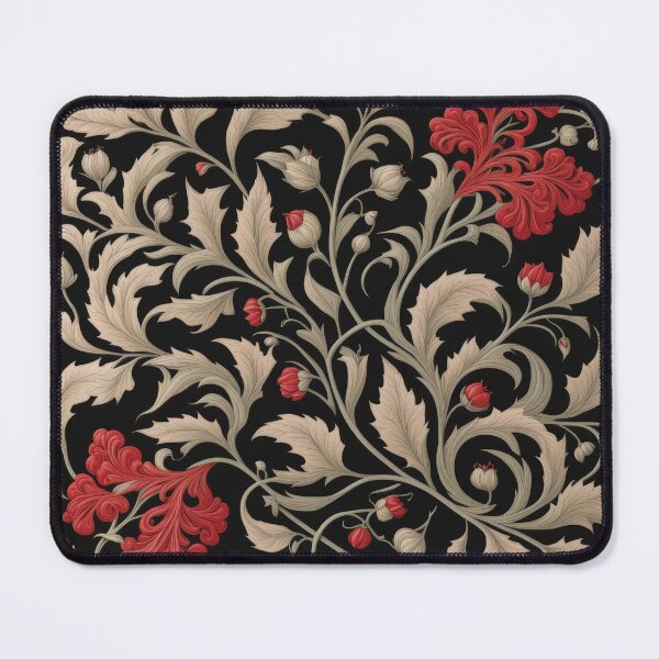 Item preview, Art Nouveau Floral Pattern Collection #1 - Red Bleeding Heart Flowers #41 designed and sold by elektronen.