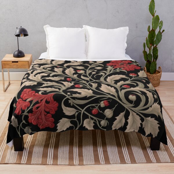 Item preview, Art Nouveau Floral Pattern Collection #1 - Red Bleeding Heart Flowers #41 designed and sold by elektronen.