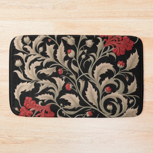 Item preview, Art Nouveau Floral Pattern Collection #1 - Red Bleeding Heart Flowers #41 designed and sold by elektronen.