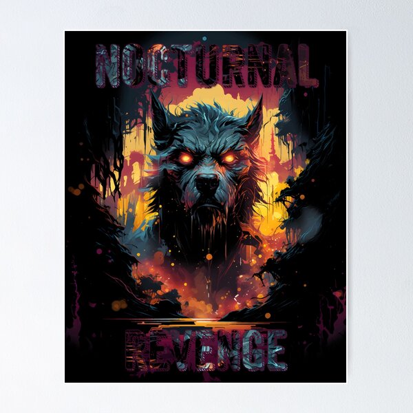 Item preview, Nocturnal Revenge Wolf In The Swamp designed and sold by Spookyashell.