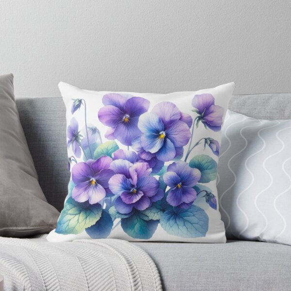 Item preview, Watercolor Violets Purple Pansy Watercolor Painting  designed and sold by Star-Fragment.