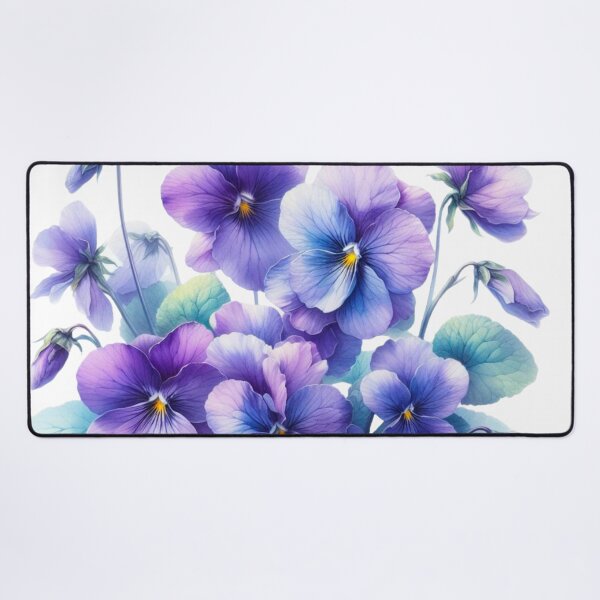 Item preview, Watercolor Violets Purple Pansy Watercolor Painting designed and sold by Star-Fragment.
