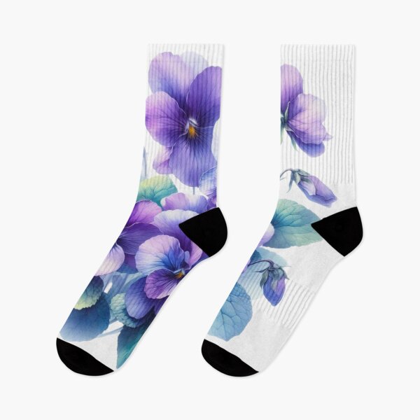 Item preview, Watercolor Violets Purple Pansy Watercolor Painting  designed and sold by Star-Fragment.