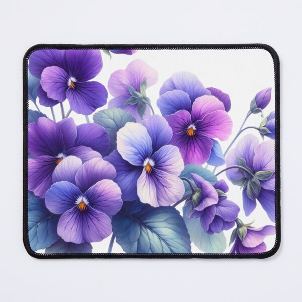 Item preview, Watercolor Violets Purple Pansy Watercolor Painting designed and sold by Star-Fragment.