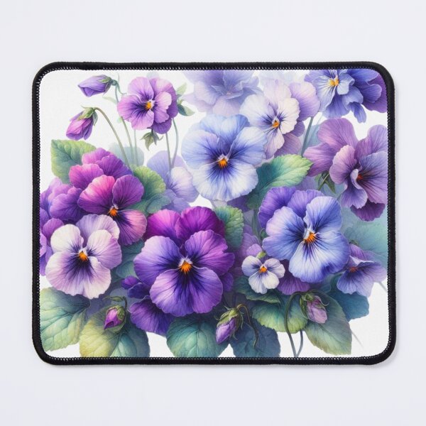 Item preview, Watercolor Violets Purple Pansy Watercolor Painting designed and sold by Star-Fragment.