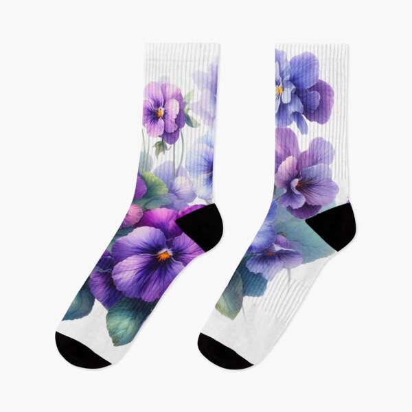 Item preview, Watercolor Violets Purple Pansy Watercolor Painting  designed and sold by Star-Fragment.