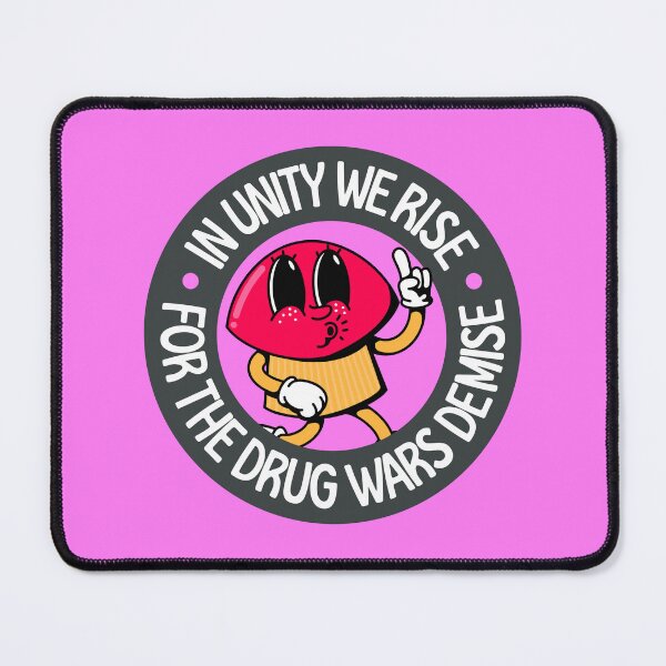 Item preview, In Unity We Rise for The Drug Wars Demise - Mushroom Cartoon designed and sold by Picket Club.