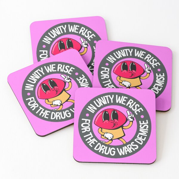Item preview, In Unity We Rise for The Drug Wars Demise - Mushroom Cartoon designed and sold by Picket Club.