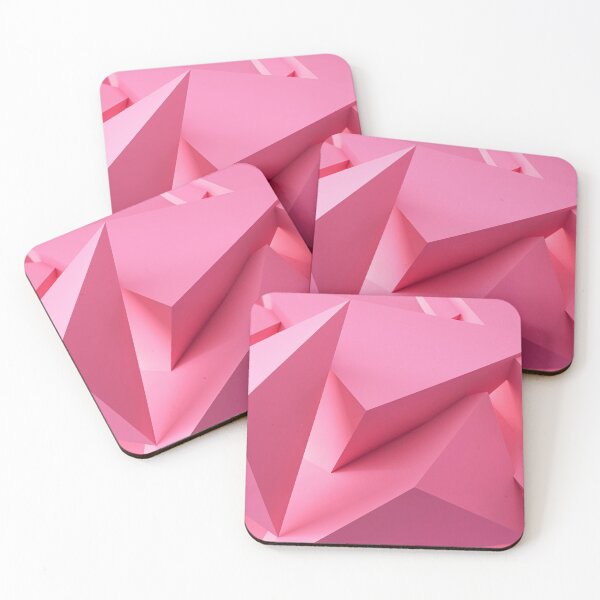 Item preview, ] "Ethereal Elegance: Pink 3D Geometric Textured Delight" designed and sold by hjian8219.
