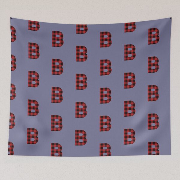 Artikelvorschau, Buchstabe "B" - Rot / Schwarz Plaid Buffalo Flanell T-Shirt entworfen und verkauft von TrendyMerch.