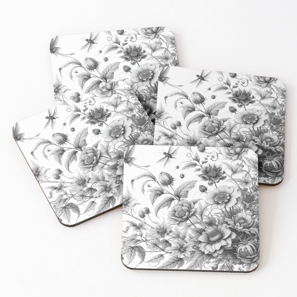 Item preview, Literary flower drawings 03 designed and sold by I-HERE.