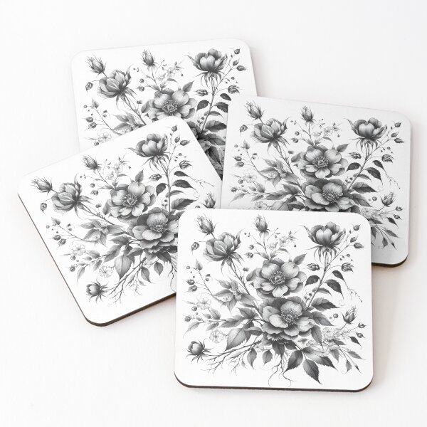 Item preview, Literary flower drawings 04 designed and sold by I-HERE.