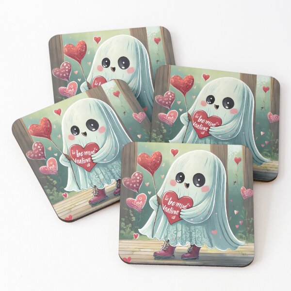 Item preview, Cute Little Ghost for Valentines Day designed and sold by Inkytreasures.