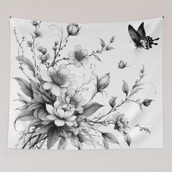 Item preview, Literary flower drawings 05 designed and sold by I-HERE.
