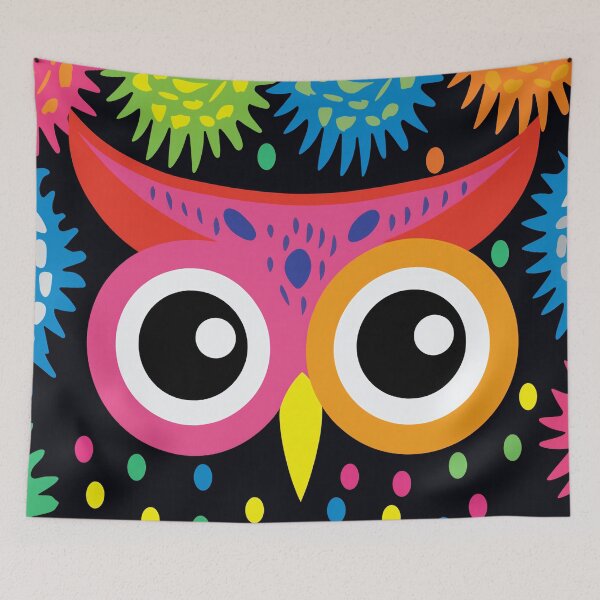 Item preview, Neo Pop Colorful Owl designed and sold by EnchantArtCo.