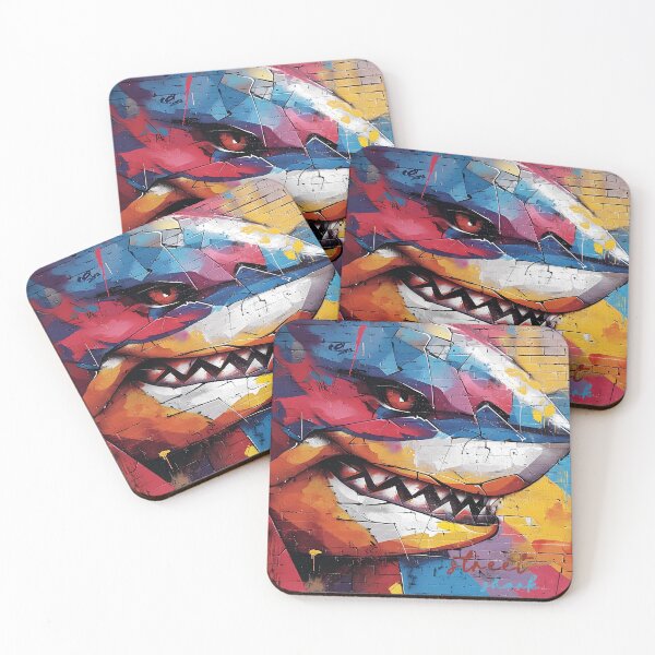 Item preview, Vibrant Graffiti Shark Urban Art designed and sold by inkArtistryfine.