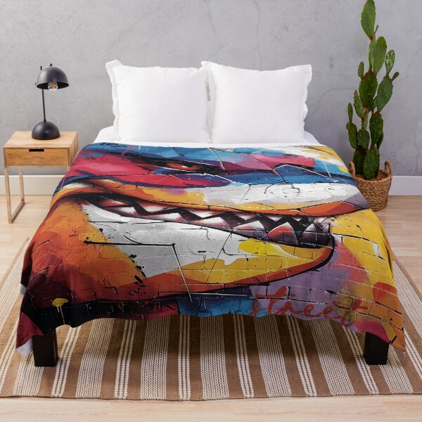 Item preview, Vibrant Graffiti Shark Urban Art designed and sold by inkArtistryfine.
