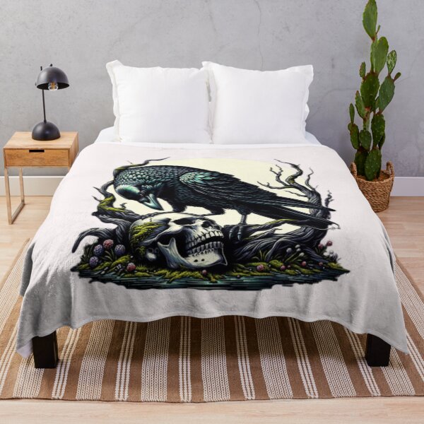 Item preview, Mystical Gaze: Raven and Skull in Surreal Harmony designed and sold by Hudoges.