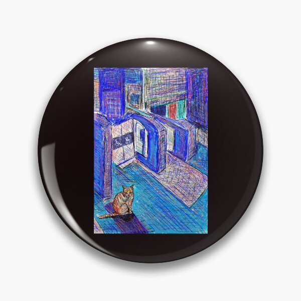 Item preview, The cat at the train station designed and sold by SHARON NAKAR.