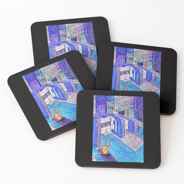 Item preview, The cat at the train station designed and sold by SHARON NAKAR.