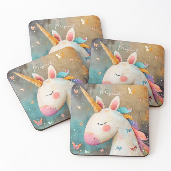 Item preview, Enchanted Unicorn Whimsy Illustration designed and sold by inkArtistryfine.