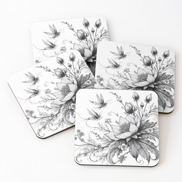 Item preview, Literary flower drawings 06 designed and sold by I-HERE.