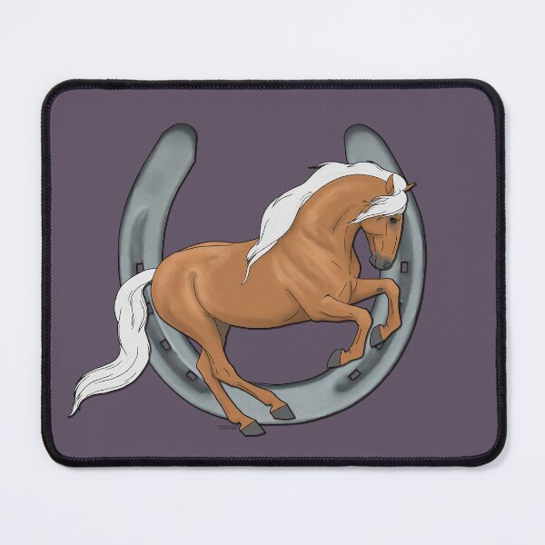 Item preview, Cantering Palomino Andalusian Horse with Horseshoe designed and sold by DappledMoon.