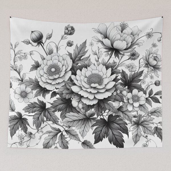 Item preview, Literary flower drawings 07 designed and sold by I-HERE.
