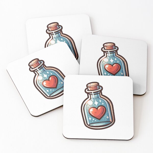 Item preview, Love Potion Bottle Illustration - Magical Heart Elixir designed and sold by Ajay GB.