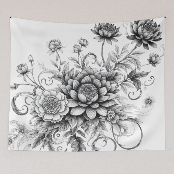 Item preview, Literary flower drawings 09 designed and sold by I-HERE.