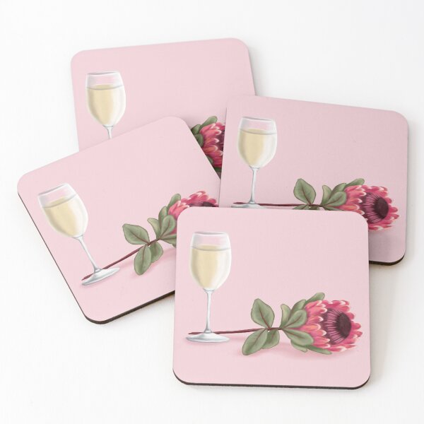 Item preview, A glass of wine and a protea flower designed and sold by Tanya Crowley.