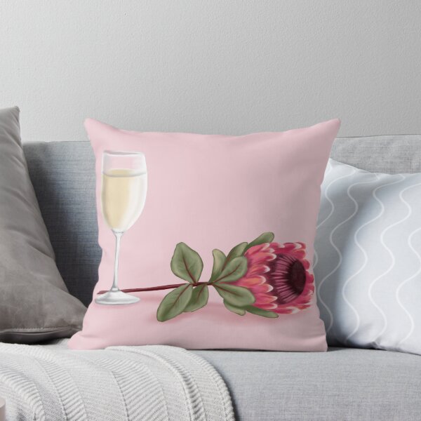 Item preview, A glass of wine and a protea flower designed and sold by Tanya Crowley.