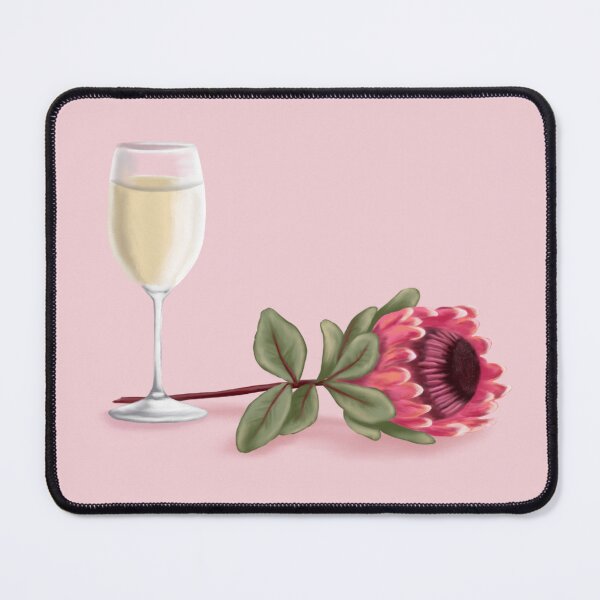 Item preview, A glass of wine and a protea flower designed and sold by Tanya Crowley.