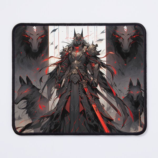 Item preview, Dark Warrior and Mystic Wolves - Decorative Pillow & Tote Collection designed and sold by PixelCraftHub.