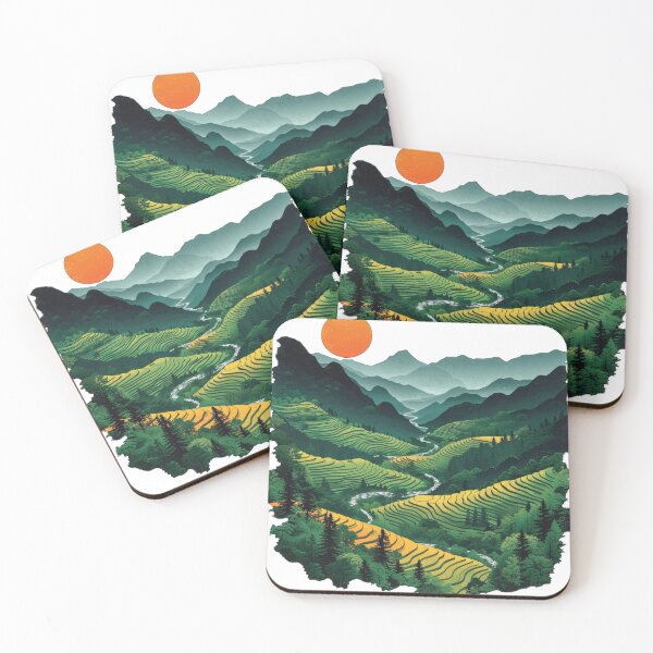 Item preview, Sunset Over Terraced Fields designed and sold by Ninoshik.