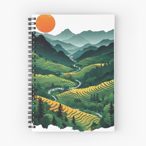 Item preview, Sunset Over Terraced Fields designed and sold by Ninoshik.