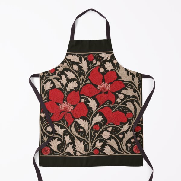 Item preview, Art Nouveau Floral Pattern Collection #1 - Red Bleeding Heart Flowers #43 designed and sold by elektronen.