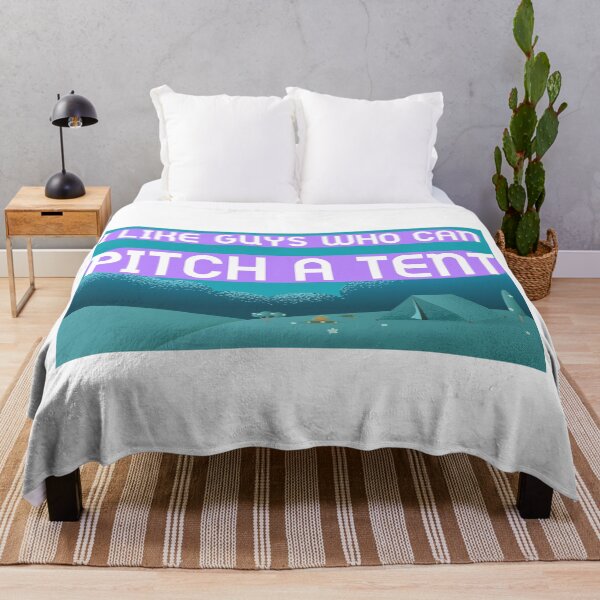 Item preview, I Like Guys Who Can Pitch a Tent (teal) designed and sold by statonka.