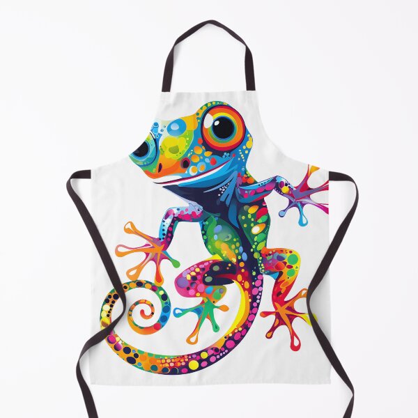 Item preview, Psychedelic Rainbow Gecko Illustration designed and sold by inkArtistryfine.
