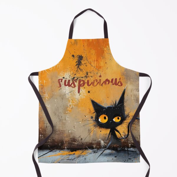 Item preview, Abstract Mischief: Whimsical Black Cat designed and sold by inkArtistryfine.