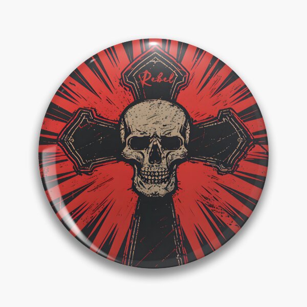 Artikelvorschau, Crimson Radiance Skull Cross Art entworfen und verkauft von inkArtistryfine.
