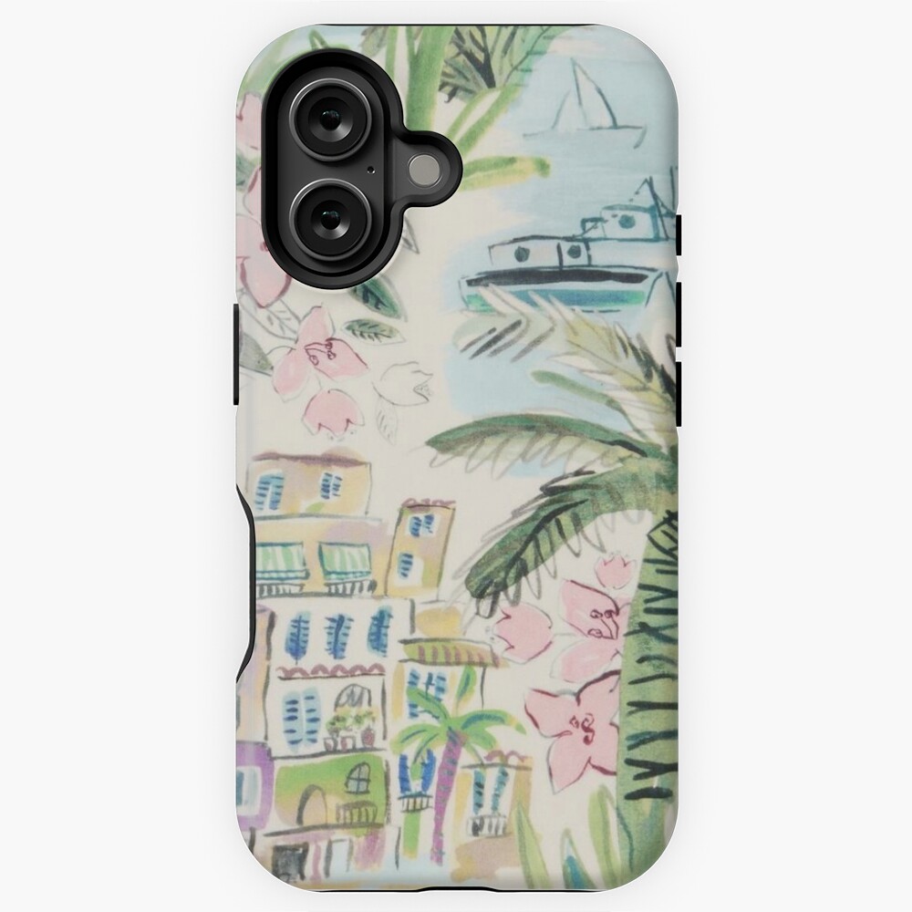 French Beach Town Design iPhone Case