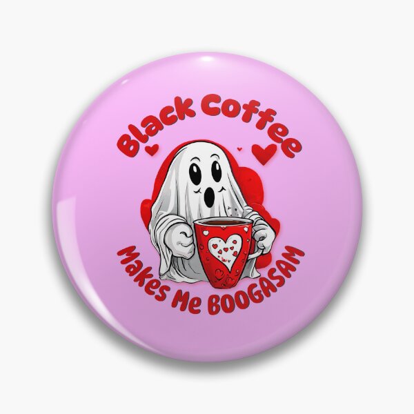 Item preview, Black Coffee Makes Me Boogasam Ghost Valentines Day  designed and sold by TrueWorth.